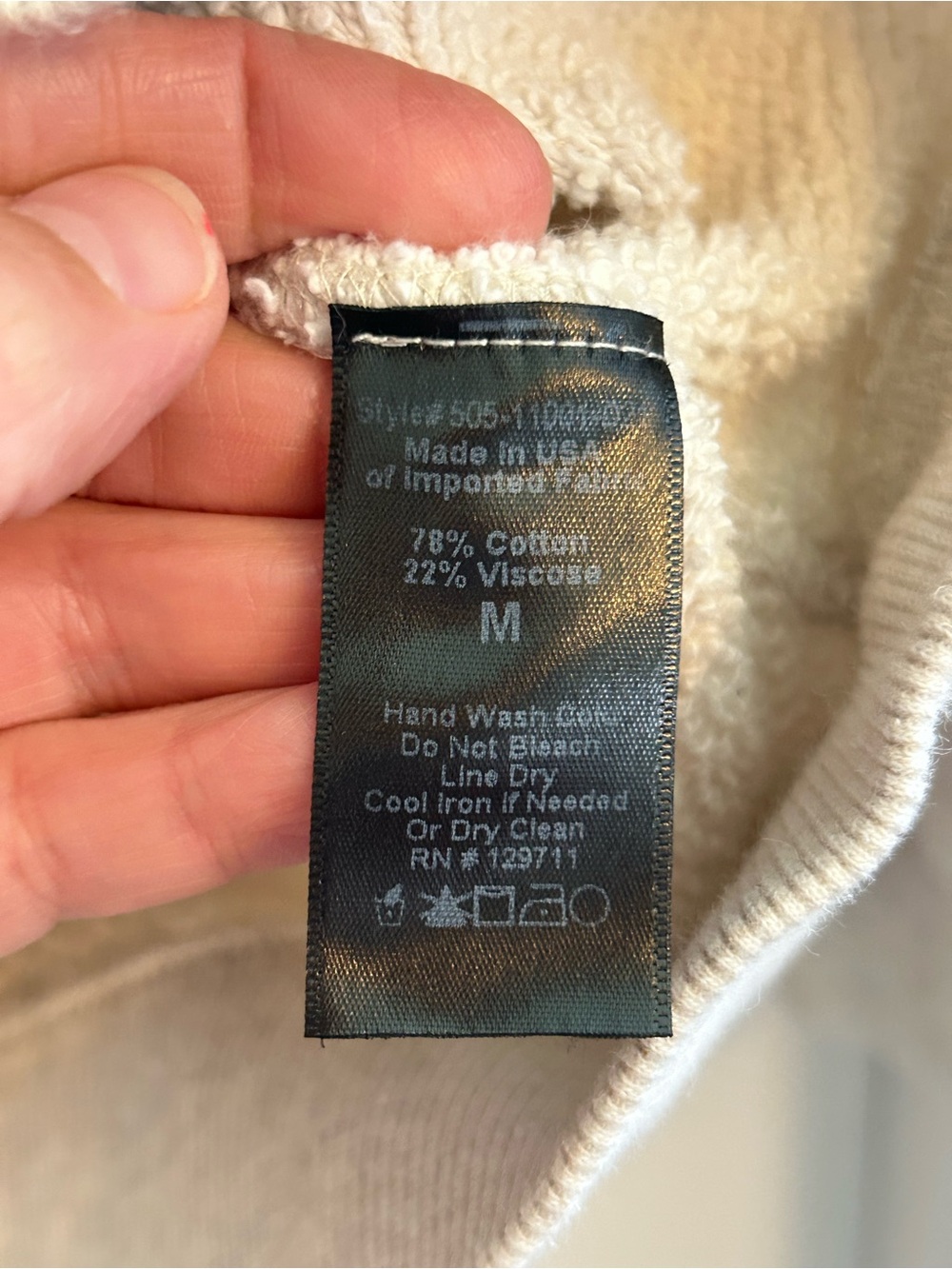 Jenni Kayne Heather Oatmeal Cream Crewneck Saturday Sweatshirt Medium - Picture 4 of 9